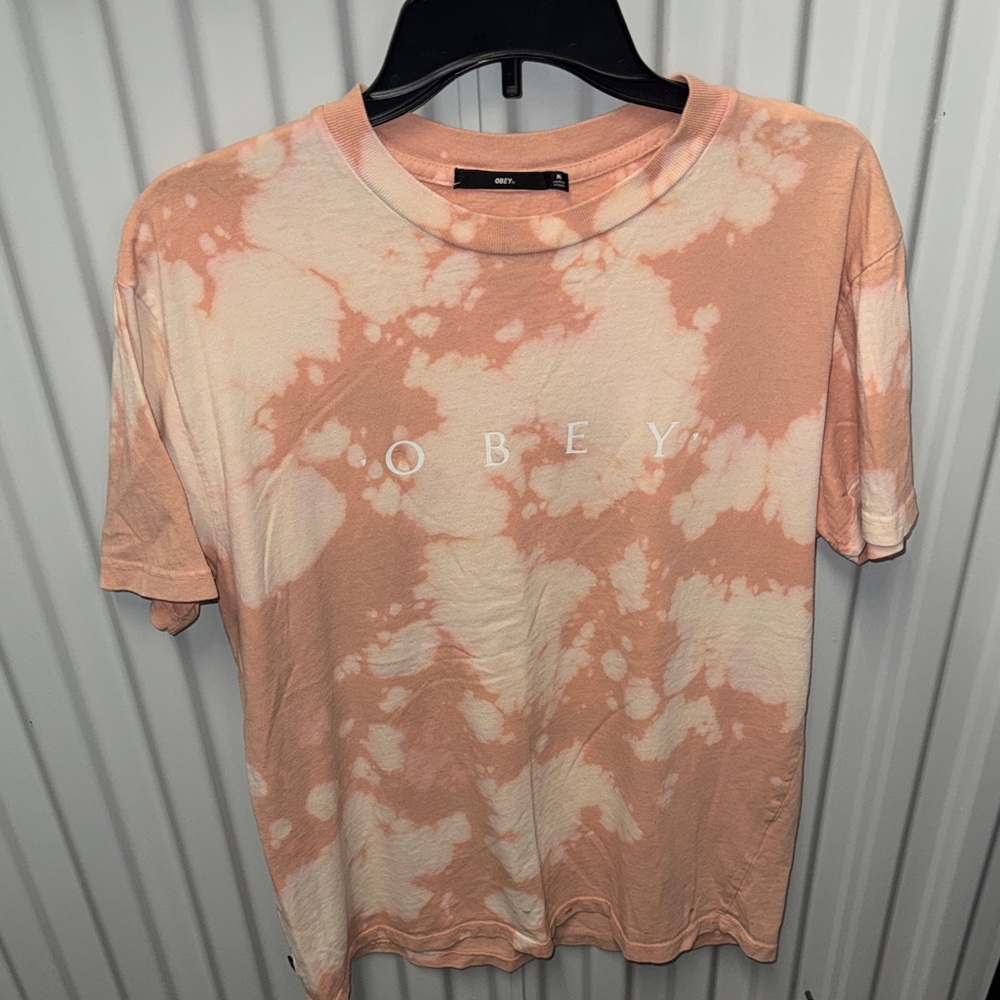 Obey Women's Coral Tie-Dye Tee